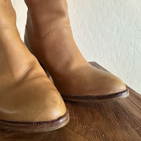 Vintage TOWN & COUNTRY Brown Leather Western style Boots Size 6b - Picture 6 of 9